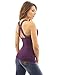 PattyBoutik Women Crochet Inset Ruched Detail Tank Top (Dark Purple Small)