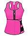 Lelinta Neoprene Sauna Suit - Sauna Tank Top Vest with Adjustable Shaper Trainer Belt,Red,L(Fit For Waist:29.9