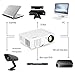Video Projector - InnerTeck IT450 2500 Lumens 1280x800 Resolution Home Projector Support 1080P for Home Cinema Theater TV Laptop Game iPad iPhone Android Smartphone by USB/HDMI/ATV/AV/YPBPR/VGA-White