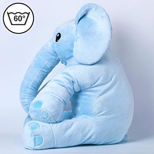 corimori® - Elefant Nio, großes XXL Kuscheltier 55 cm für Kleinkinder, bauschig und weich, kuschel-softe Qualität, blau – Bild 2
