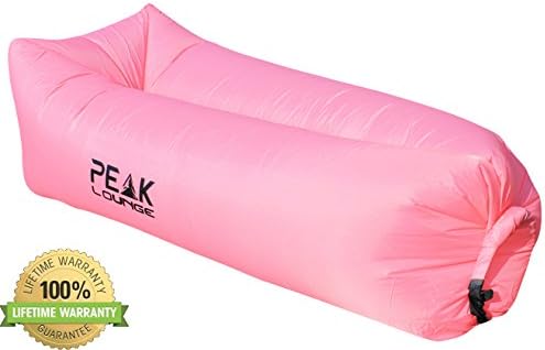 Inflatable Lounger by Peak Emporium- Large Portable Air Sofa Lounge Chair Great for Outdoors, Indoors, Backyard, Park, Beach, Camping, and Pool - Inflates in Seconds in Green, Pink, or Blue
