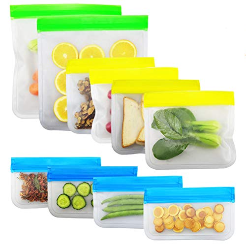 Reusable Storage gallon Bags Sandwich Snack PEVA extra thick triple ...