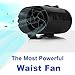 Waist Fan, Outdoor Fans, Waist Cooling Fan, Electric Clip On Waist Fan with 5200mAh Rechargeable Battery, 2A Fast Charging, Strong Wind,3 Speeds, USB Powered Personal Fan for Outdoor,Hiking,Camping