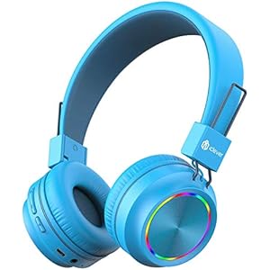 iClever-Kids-Bluetooth-Headphones-Colorful-Lights-Headphones-for-Kids-with-MIC-Volume-Control-Childrens-Headphones-Foldable-on-Ear-for-SchoolTravel iClever Kids Bluetooth Headphones, Colorful Lights Headphones for Kids with MIC, Volume Control, Childrens Headphones…