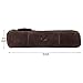 Rustic Town Leather Pencil Case - Full Grain Leather Zippered Pen Pouch - Stationery Bag Pen Holder for Work & Office, Walnut, M, Professional Pencil Case