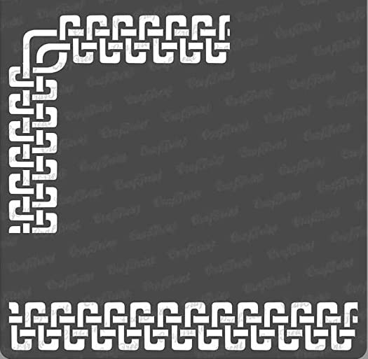 CrafTreat Reusable Celtic Border Stencils for Painting on Wood, Canvas, Paper, Fabric, Floor, Wall and Tile - Celtic Borders 2-6x6 Inches - DIY Art and Craft Stencils for Borders - Stencil CelticÂ