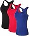 jeansian Women's 3 Packs Quick Dry Compression Tank Tops Vests Shirts SMF001