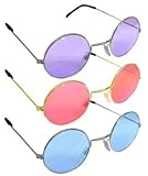 Rhode Island Novelty John Lennon Hippy Style Sunglasses | 12 Pack | Assorted Colors |