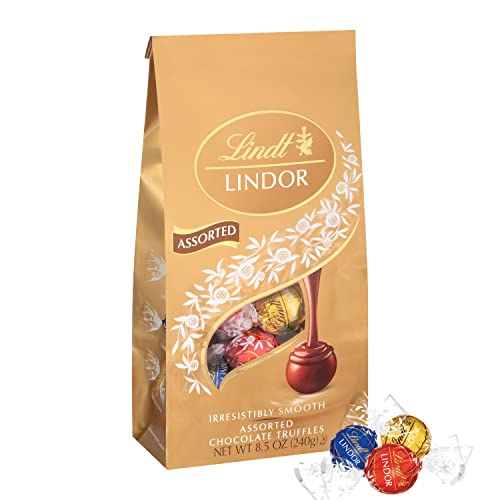 Lindt LINDOR Assorted Chocolate Candy Truffles, Chocolate With Smooth