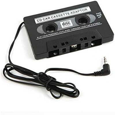 LeeKer LK-R019B Car Audio Cassette Tape Adapter Travel Cassette Converter with 3.5mm Audio Cable for Smart Phones MP3 Player(Black)