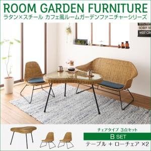 Amazon Ikea ニトリ好きに ラタン スチール カフェ風ルームガーデンファニチャーシリーズ Neith ネイス セットb テーブル ローチェア ２ ダイニングセット オンライン通販