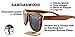 Viable Harvest Wood Sunglasses for Men & Women - Dark Polarized Lenses Block Sun & Glares - Handmade Wooden Craftsmanship & UV400 Lens - 100% UVA & UVB Protection - With Classy Gift Box - Sandalwood