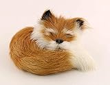 nanguawu Little Fox Sleeping Fengshui Learning Resources Miniature Plush Stuffed Animal Toy