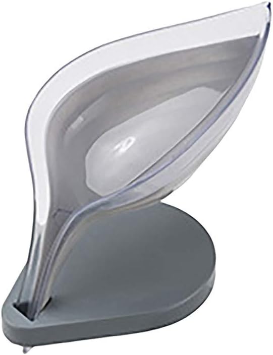 Daorokanduhp Self Draining Soap Holder Not Punched Leafology Decorative Drainage Soap Box, Plastic Soap Dish, Bar Soap Holder with Draining Tray for Shower Bathroom Kitchen