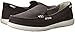 crocs Women's Walu Canvas Loafer,Black/Oyster,6 M US