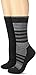 Columbia Women's 2 Pack Moisture Control Crew Socks, Charcoal/Grey, Shoe Size 4-10