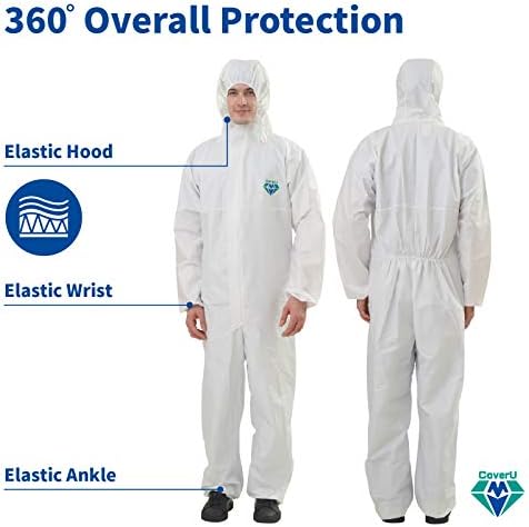 Westernfertility Com Shipping From Us Coverall Hazmat Suit Ppe Full Body Protection Xl 1 Pk Business Industrial Safety Vests