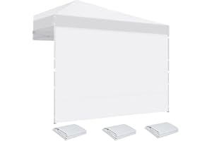 FORALEBEN Canopy Sidewalls for 10x10 Pop Up Tent Gazebo Frame, 3 Pack SunWalls, White (3PCS Side Panel Only, Frame NOT Included)