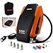 Portable Air Compressor Digital Tire Inflator, 3 Adaptors for Inflatables, 1 Extra Fuse, Carry Bag + 4 Self Monitoring Valve Caps by RoadTek