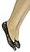 ToBeInStyle Women's 6 pairs of Floral Sheer Shoe Liner Footie (6 Pairs of Black)