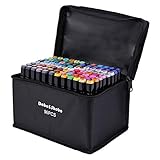 96 Color Alcohol Marker Pens， Bright Permanent