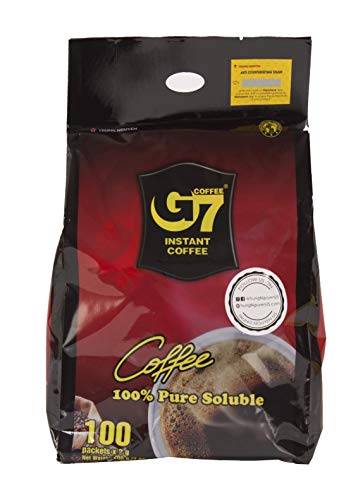 G7 Black Instant Vietnamese Coffee 705 Ounces (200Gram) 100 Packets