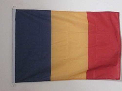 AZ FLAG, Romania Flag, 2x3 Ft, For Outdoor, Romanian Banner Knitted Polyester with Two Plastic Rings, Fade Resistant