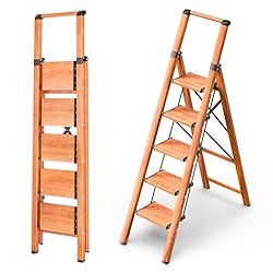 GameGem Step Ladder 5 Step Folding, Aluminum