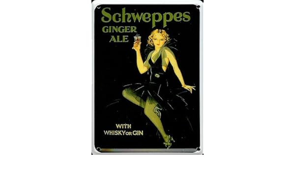 SCHWEPPES GINGER ALE lata de tamaño pequeño Vintage metálicos con ...