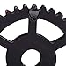 Jili Online 12cm Rustic Industrial Wooden Wall Hanging Gear Home Shop Art Craft Decor #C