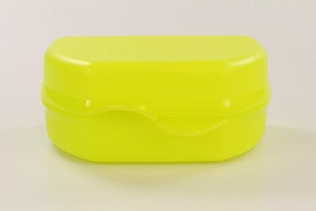 TUPPERWARE Snacky To Go Brotbox Pausenbrot Dose gelb-grün 9919