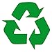 Recycle Symbol 5" Inch Trashcan Garbage Can Trash Bin Vinyl decal Window Car Truck (5, Green)