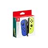 Paar Joy-Con links blauwe en rechter neon gele joysticks
