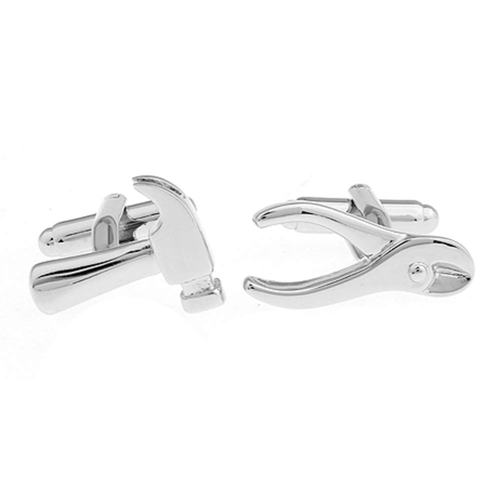 Hammer and Pliers Construction Carpenters Builders DIY Architect Engineer Pair Cufflinks