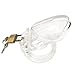 Sunny Rain CB6000S-Shorter Male Chastity Cage Device Cock Cage,Transparent White