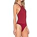 Cheapcotton Women's Back Crisscross Straps Bodysuit