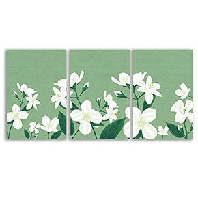 Wall26-3 Panel Canvas Wall Art- Blossoms -Giclee Painting...