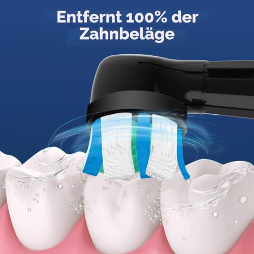 Pack of 12 IO Replacement Toothbrush Heads Compatible with Oral B IO 2/3/4/5/6/7/8/9/10 Electric Toothbrushes, Brush Head Compatible with Oral B IO for Cleaning Teeth (Black)