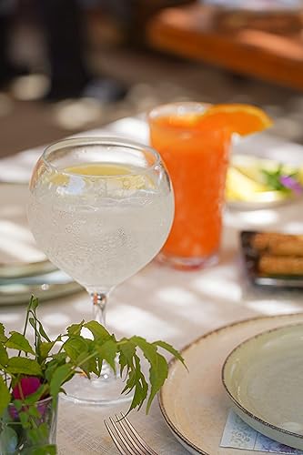 The Good Store Acrylic Premium Quality Plastic Unbreakable Balloon Gin Glasses | Set Of 3 Cups | Reusable, Dishwasher Safe 11.2X19.1 CM Clear