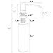 KINGO HOME Kitchen Sink Countertop Stainless Steel Brushed Nickel Pump Hand Lotion Deck Mount Built In Soap Dispenser, 3 Inch Reach Nozzle - 100% SATISFACTION WARRANTLY