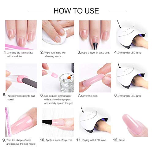 Poly Gel Nail Kit Nail Extension Gel Set Builder Gel for Nails with