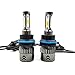 FANTELI 9007/HB5 8000K Ice Blue 3-Sided LED Headlight Bulbs All-in-One Conversion Kit - 72W 8000lm Dual Hi/Lo Beam Extremely Bright