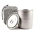 Core Element Titanium Lightweight Camping Bushcraft Mug Pot with Lid & Handle Dual Purpose - Open Fire Direct Flame Safe, Easy Clean (750 ML)