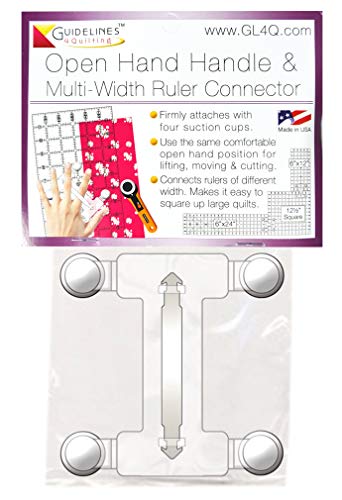 Guidelines4quilting Open Hand Handle and Multi-Width Quilt Ruler Connector