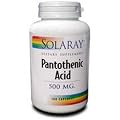 Solaray Pantothenic Acid 500mg -100 Caps