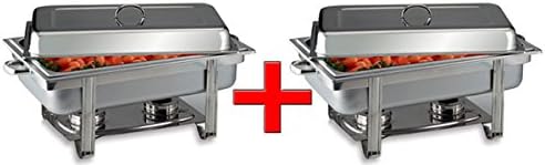 Chafing Dish Chef bufets Heaters of dishes (Pack of 2) and Containers