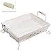 Vintage Shabby Chic White-Washed Wood Decorative Double-Handled Display / Serving Tray - MyGift® Home