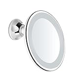 Pretty See 7X Magnifying Bathroom Shower Mirror 360° Rotating LED Lighted Makeup Mirrors 