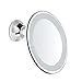 Pretty See 7X Magnifying Bathroom Shower Mirror 360° Rotating LED Lighted Makeup Mirrors 