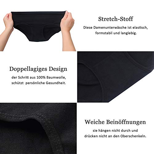 YouShow-Bragas-Mujer-Algodon-Braguitas-Culotte-Pack-de-6